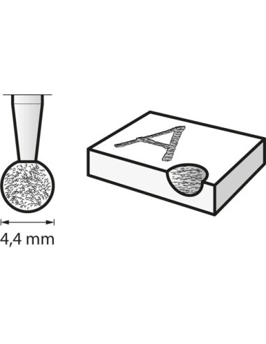Muela de diamante 4,4 mm