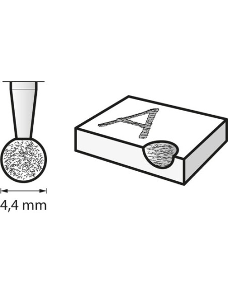 Muela de diamante 4,4 mm