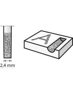 Muela de diamante 2,4 mm