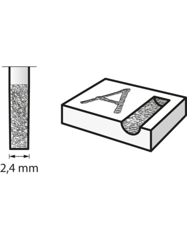 Muela de diamante 2,4 mm