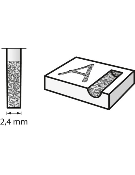 Muela de diamante 2,4 mm
