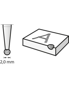 Muela de diamante 2 mm