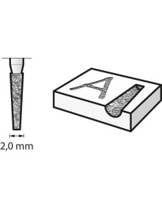 Muela de diamante 2,0 mm
