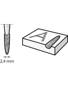 Muela de diamante 2,4 mm