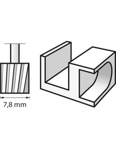 Fresa de alta velocidad 7,8 mm