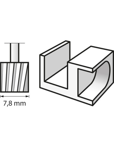 Fresa de alta velocidad 7,8 mm