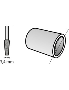Punta de amolar de óxido de aluminio 3,4 mm
