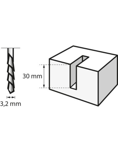 Broca de corte espiral multiusos