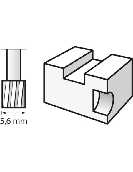 Fresa de alta velocidad 5,6 mm