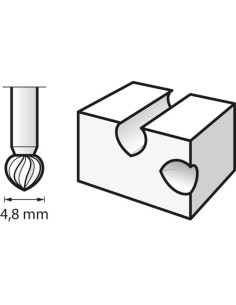 Fresa de alta velocidad 4,8 mm