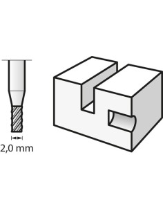 Fresa de alta velocidad 2,0 mm