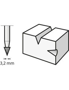 Fresa de alta velocidad 3,2 mm