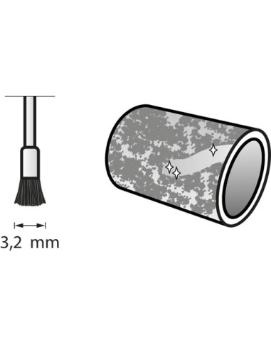 Cepillo de cerdas 3,2 mm
