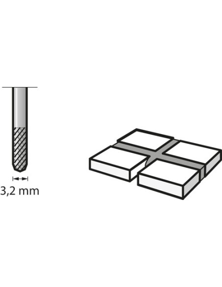 Broca para quitar lechada 3,2 mm