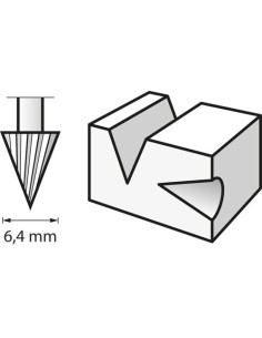 Fresa de alta velocidad 6,4 mm