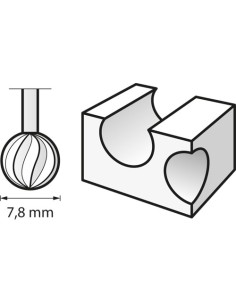 Fresa de alta velocidad 7,8 mm