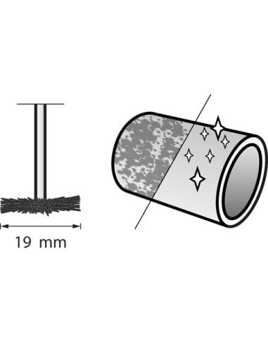 Cepillo de cerdas 19 mm