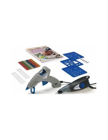 Kit para proyectos de decoración en el hogar con grabadora y pistola de pegar 930 DREMEL®