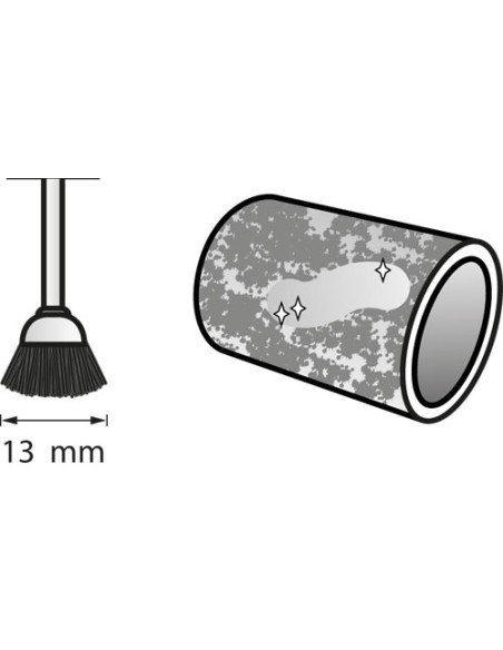 Cepillo de cerdas 13,0 mm