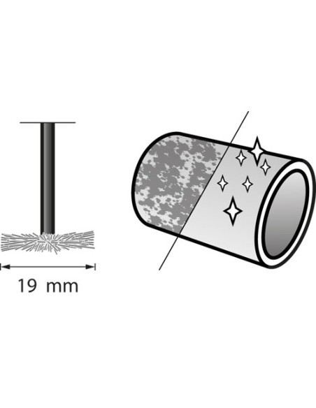 Cepillo de acero inoxidable 19 mm
