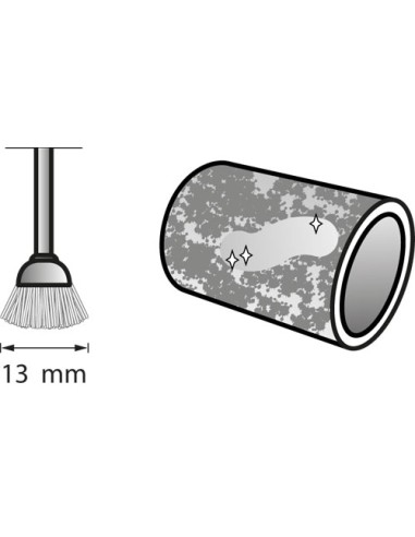 Cepillo de latón 13 mm