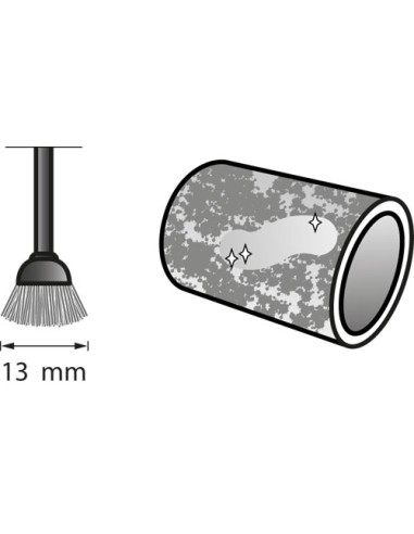 Cepillo de acero inoxidable 13 mm