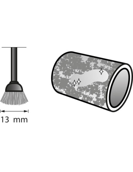Cepillo de acero inoxidable 13 mm