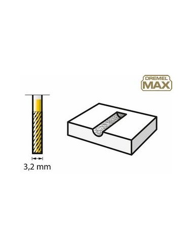 Broca de tallado de carburo de tungsteno DREMEL® MAX