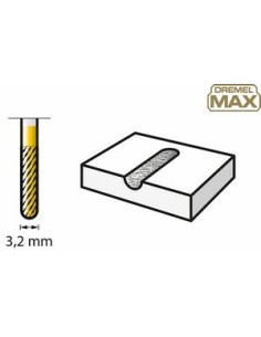 Broca de tallado de carburo de tungsteno DREMEL® MAX