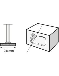 Punta de amolar de carburo de silicio 19,8 mm