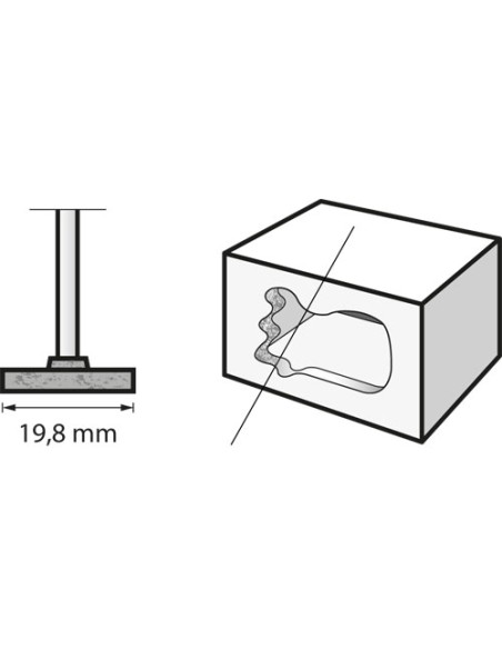 Punta de amolar de carburo de silicio 19,8 mm