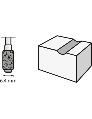 Banda de lija de 6,4 mm, grano 120