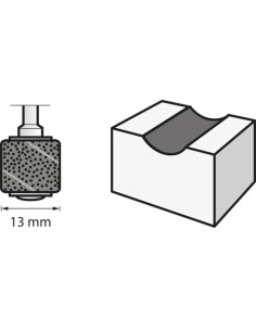 Banda de lija de 13 mm, grano 60