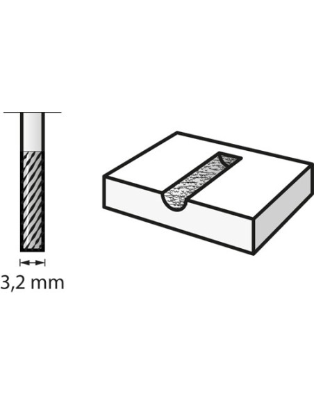 Punta cuadrada de fresa de carburo de tungsteno 3,2 mm