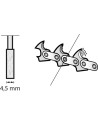Punta de amolar para afilar sierras de cadena 4,5 mm