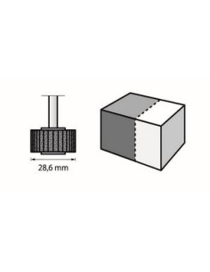 Rueda lijadora de abanico 9,5 mm