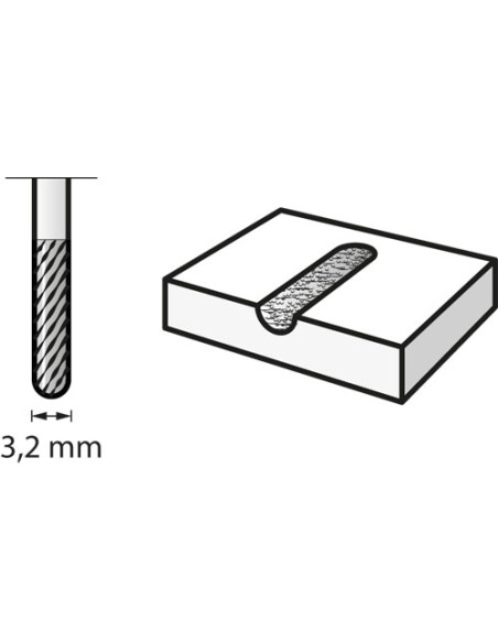 Punta puntiaguda de fresa de carburo de tungsteno 3,2 mm