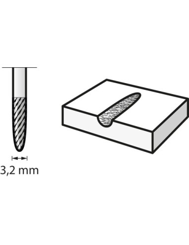 Punta de arpón de fresa de carburo de tungsteno 3,2 mm