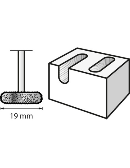 Fresa con dientes estructurados de carburo de tungsteno con forma de disco 19 mm