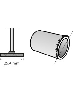 Punta de amolar de óxido de aluminio 25,4 mm