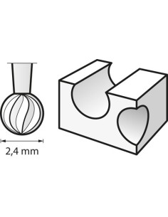 Fresa para grabar 2,4 mm