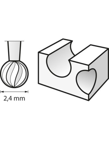 Fresa para grabar 2,4 mm