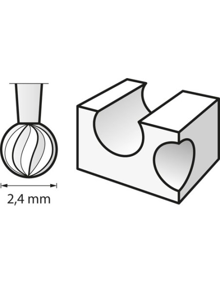 Fresa para grabar 2,4 mm