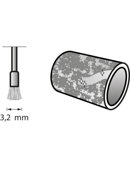 Cepillo de latón 3,2 mm