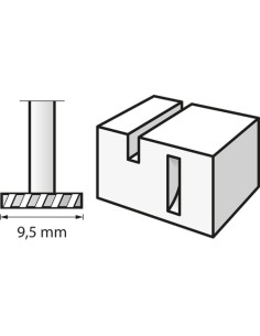 Fresa de alta velocidad 9,5 mm