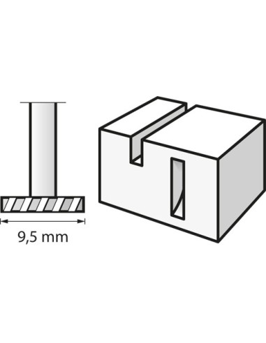 Fresa de alta velocidad 9,5 mm
