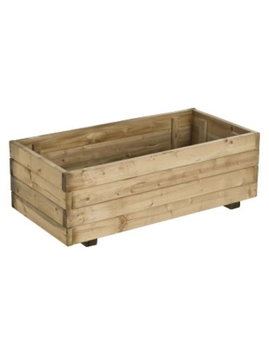 JARDINERA RUSTICA RECTANGULAR 80X40XH.27 CM 63L (C) FOREST STY