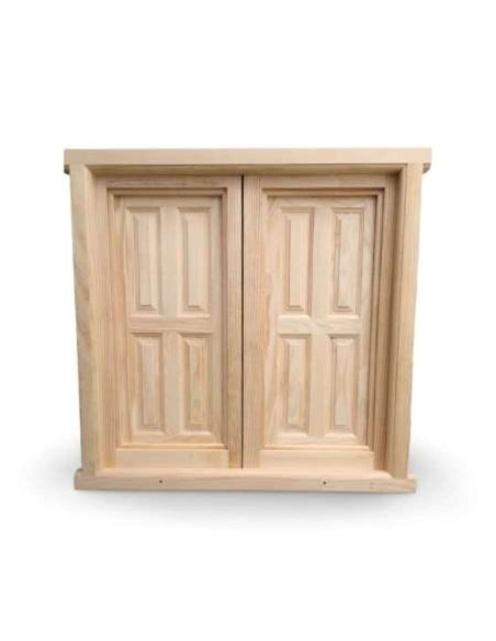 VENTANA EUROPEA EN PINO 100X100 (2 HOJAS)