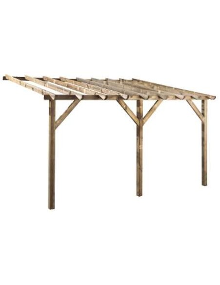 PERGOLA ADOSABLE ETRETA 300X400XH218/250CM,3 POSTES 9X9CM (D) FOREST STY
