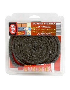 JUNTA CHIMENEA PUERTAS 10MM FIBRA VIDRIO TRENZADA 2
